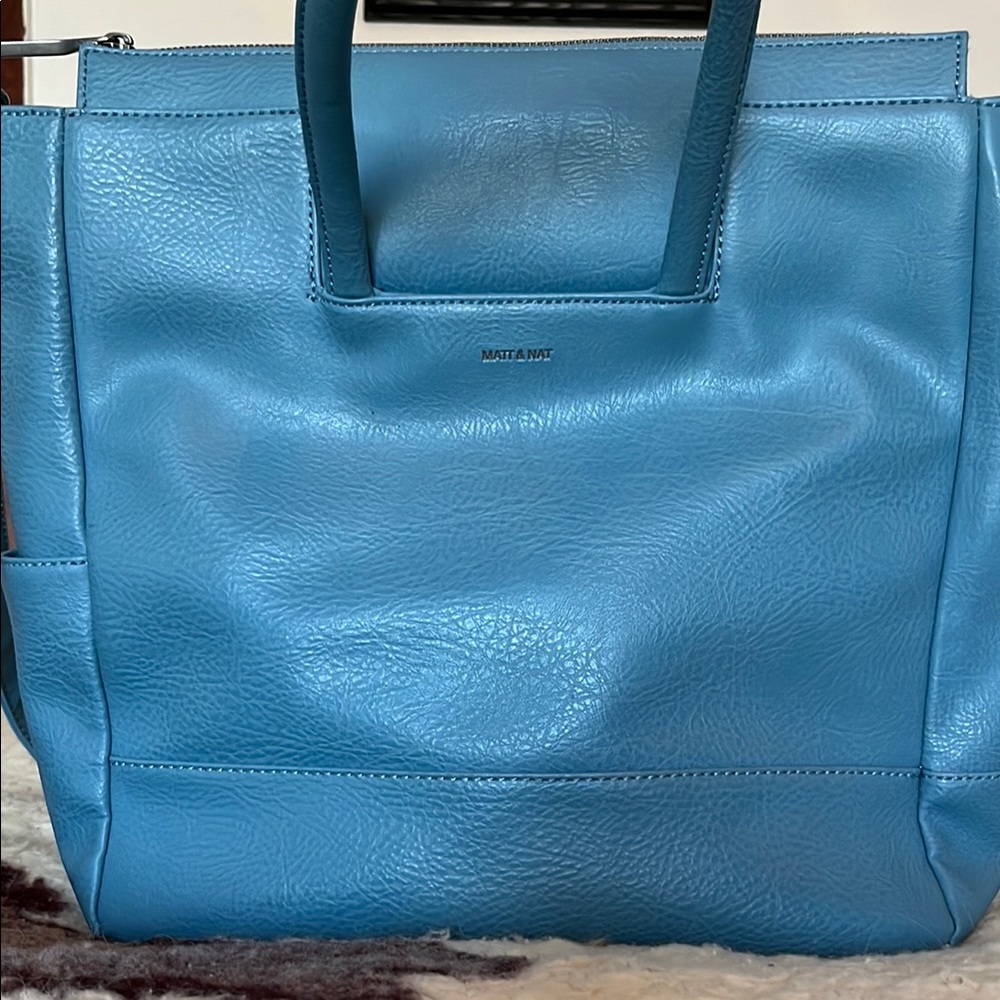 Matt & Nat Blue baby diaper bag GC